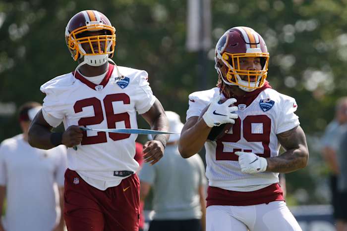 Adrian Peterson - Derrius Guice: Steve Helber-AP via Imagn Content Services, LLC